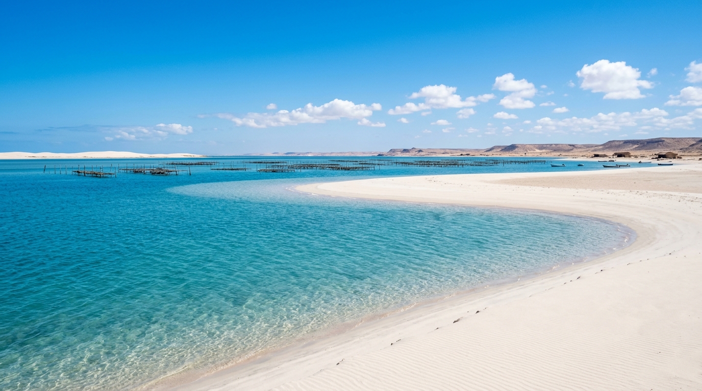 Lagune de Dakhla et fruits de mer
