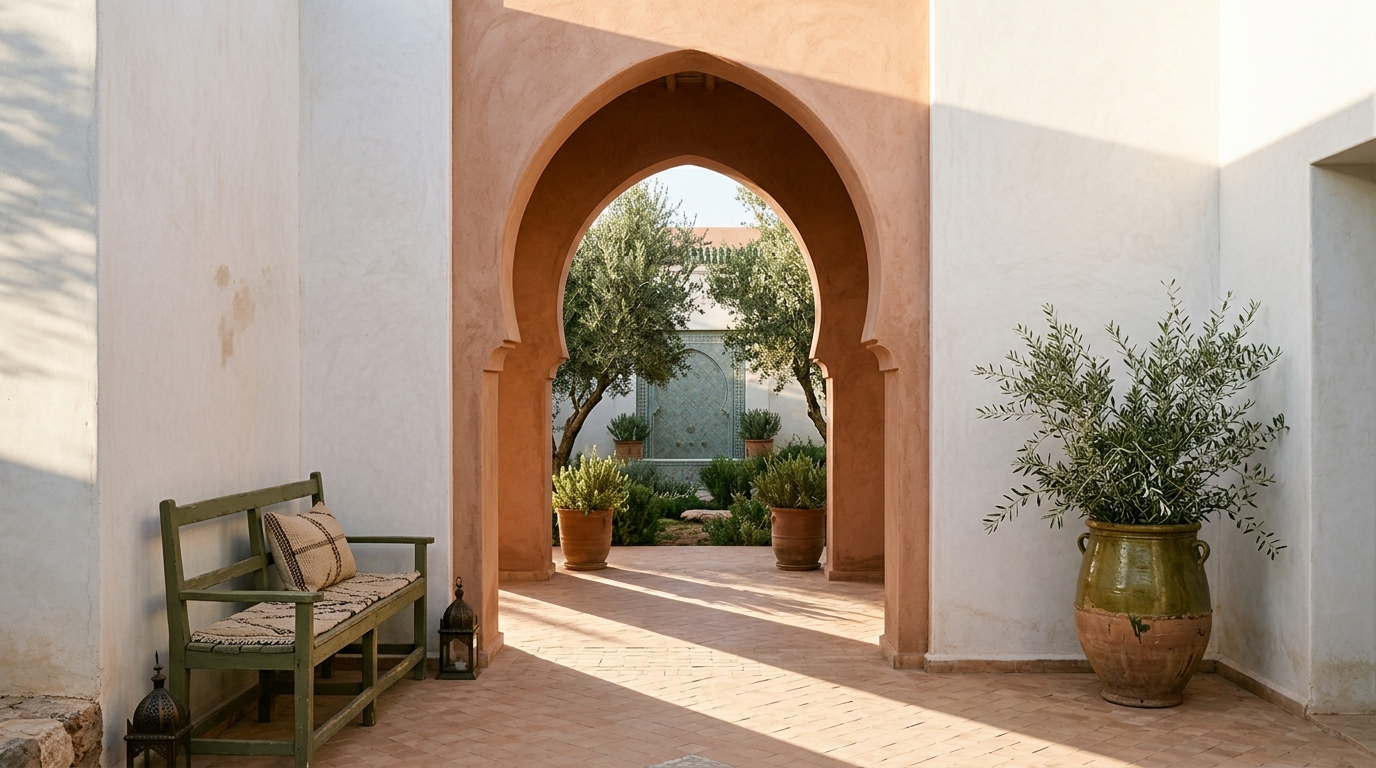 Architecture d’un riad de la collection Pyrite Real Estate